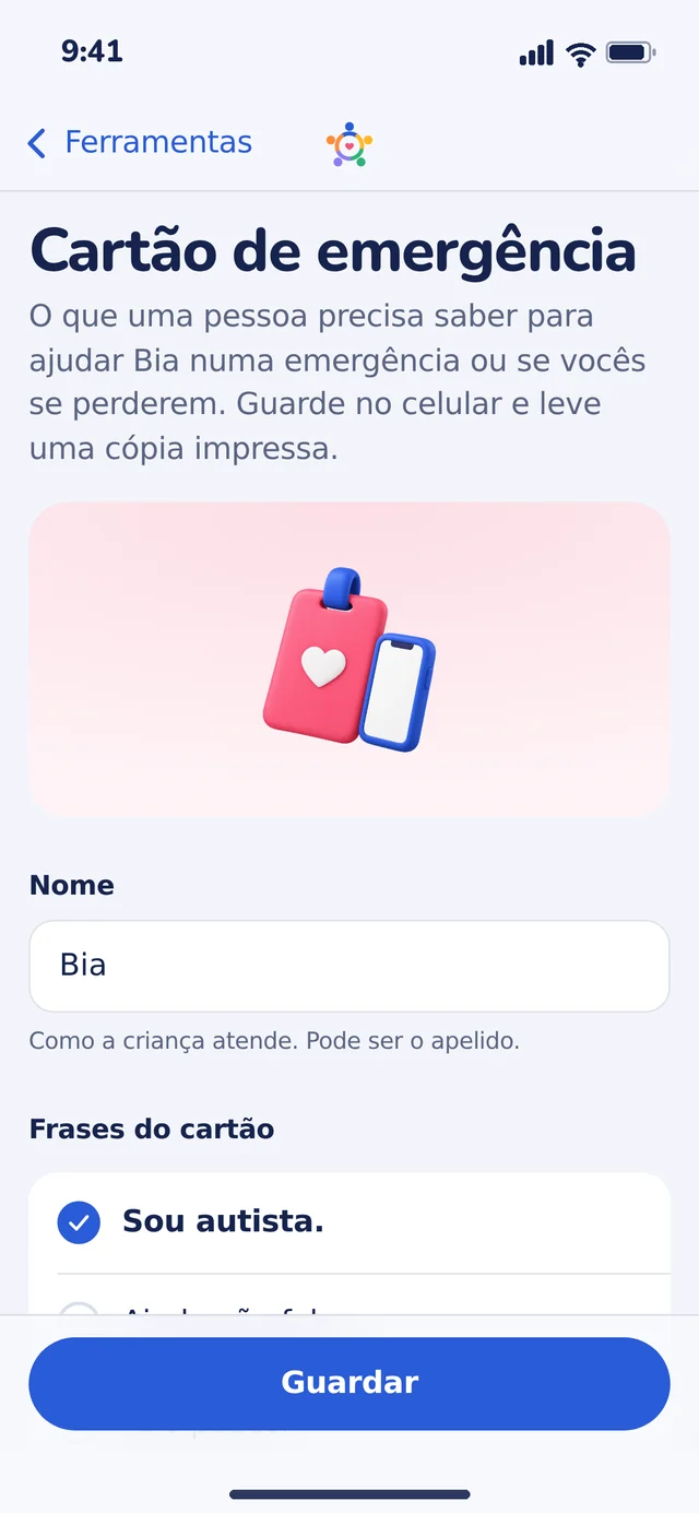 Cartão de emergência